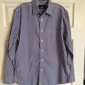 Nordstrom Men's Shop Trim Fit 100% Cotton Plaid Button-Up Shirt Size 15.5 32/33